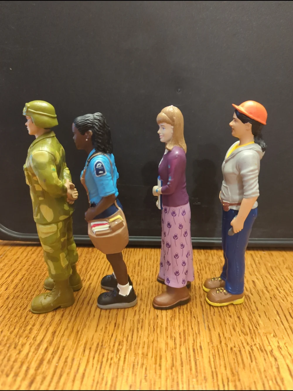 4 Lakeshore Learning Career Figures - Soldier, Postal, Teacher, & Construction